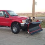 Truck with snow plow